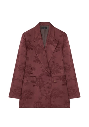 AMIRI floral-pattern double-breasted blazer - Brown