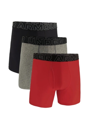 Under Armour logo-waistband boxers (pack of three) - Red