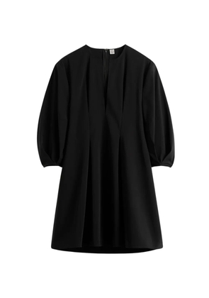 TOTEME pleat-detail mini dress - Black