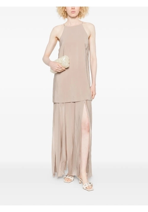 RAME pleated halter-neck midi dress - Neutrals