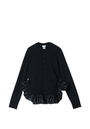 Noir Kei Ninomiya ruffle-trimmed cardigan - Black