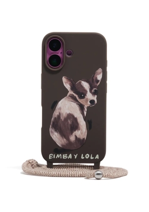 Bimba y Lola dog charm iphone 16 case - Brown