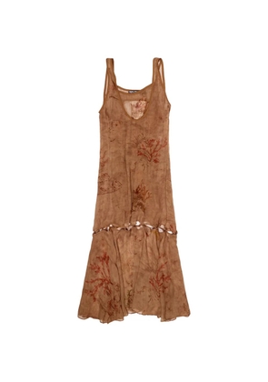 Bimba y Lola print tiered midi dress - Neutrals