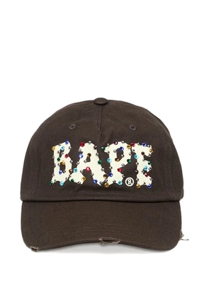 A BATHING APE® color stone panel cap - Brown