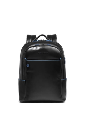 PIQUADRO leather laptop backpack - Black