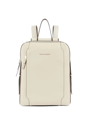 PIQUADRO laptop leather backpack - Neutrals