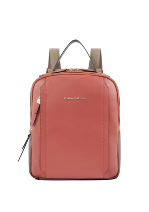 PIQUADRO leather backpack - Orange