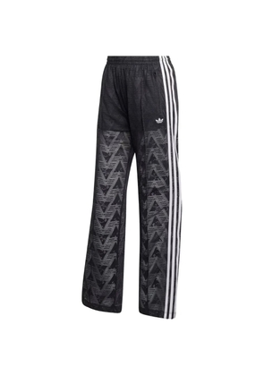 adidas stripe patterned track pants - Black