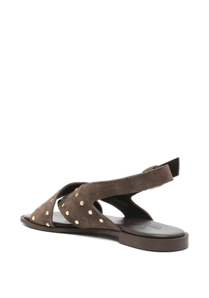 THERA'S studded criss-cross sandals - Brown