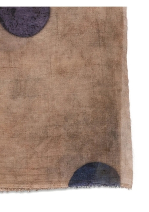 Uma Wang polka-dot distressed scarf - Neutrals