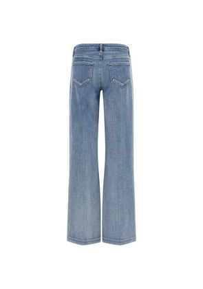 L'Agence Joanne contrast stitching wide jeans - Blue