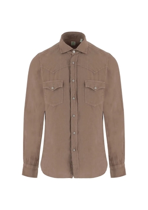 Finamore 1925 Napoli flap-pocket shirt - Brown