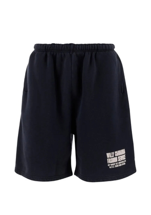 Willy Chavarria logo-lettering track shorts - Blue