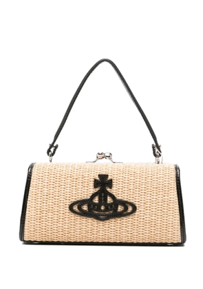 Vivienne Westwood XL Doll Orb-detail clutch bag - Neutrals