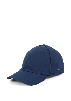 Zegna logo baseball cap - Blue