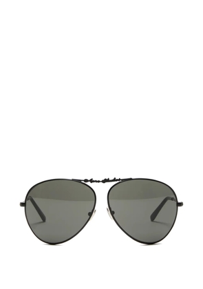 Acne Studios logo-detail pilot-frame sunglasses - Black