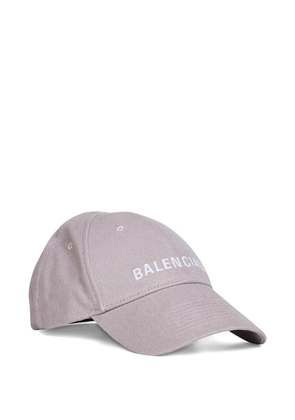 Balenciaga logo-embroidered baseball cap - Grey
