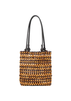 STAUD mini Baja beaded tote bag - Neutrals