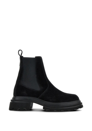 Hogan elastic suede ankle boots - Black