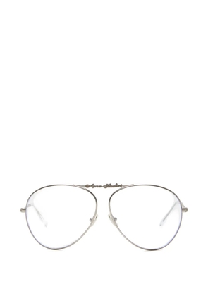 Acne Studios logo-detail pilot-frame glasses - Silver