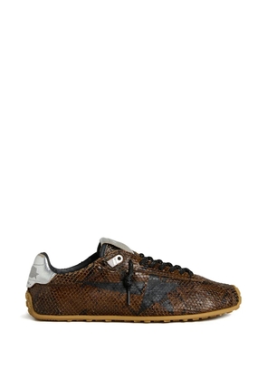 Golden Goose Marathon Speed embossed-leather sneakers - Brown