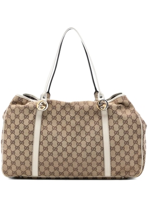 Gucci Pre-Owned 2016-2026 Large GG Canvas Twins tote bag - White