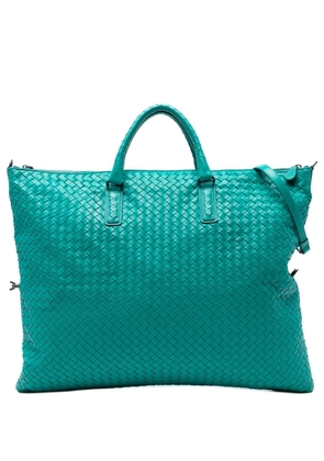 Bottega Veneta Pre-Owned 2010 Maxi Nappa Intrecciato Convertible Tote travel bag - Blue