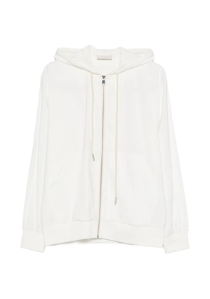 YES LONDON zip-fastening hoodie - White