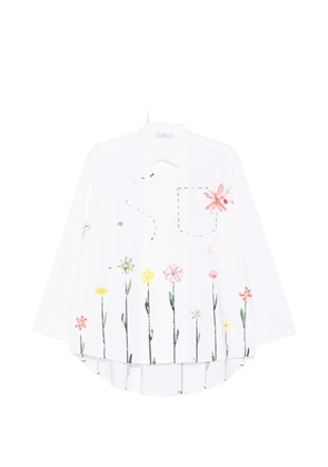 Why Ci floral-print shirt - White