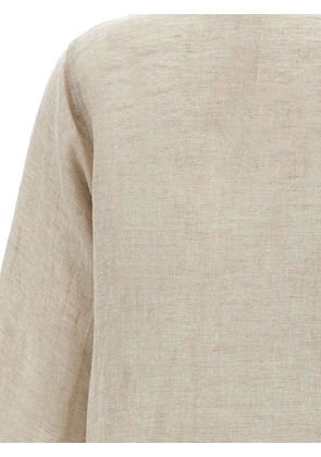 MAURIZIO MYKONOS lace-embroidered blouse - Neutrals