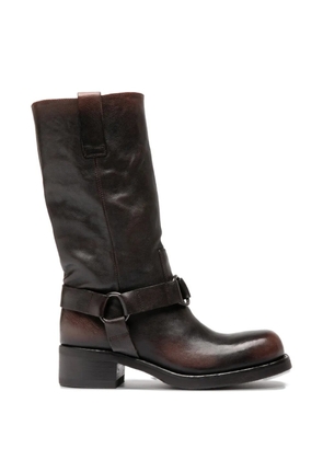 Officine Creative Dana 004 leather biker boots - Brown