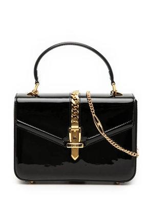 Gucci Pre-Owned 2016-2026 Mini Patent Sylvie 1969 Top Handle Bag satchel - Black