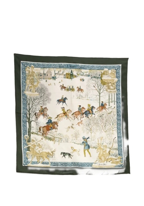 Hermès Pre-Owned 1970s L’Hiver silk scarf - Green