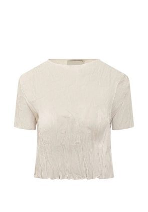 Gongdid Design GD172 wavy cropped top - Neutrals