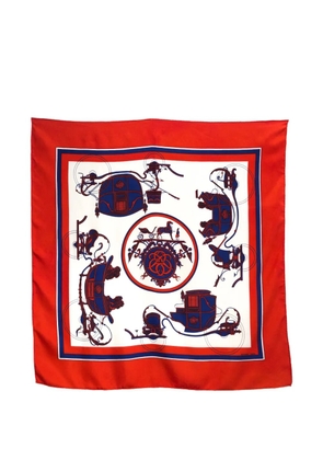 Hermès Pre-Owned 1981 Washington Carriage silk scarf - Red