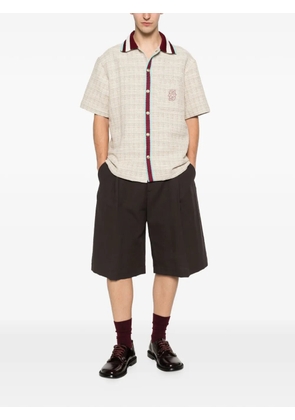 Drôle De Monsieur tweed shirt - Neutrals