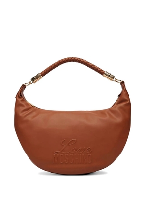 Love Moschino logo-detail braided-handle tote bag - Brown