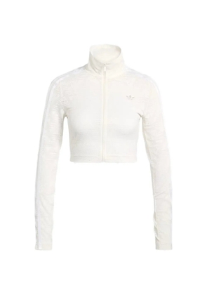 adidas zip striped sweatshirt - Neutrals