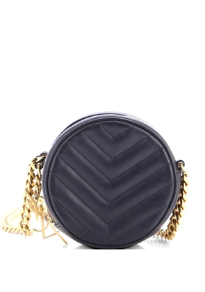Saint Laurent Pre-Owned Classic Monogram Round Bubble Bag Quilted Leather Small crossbody bag - Black