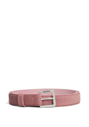 The Attico metal buckle suede belt - Pink