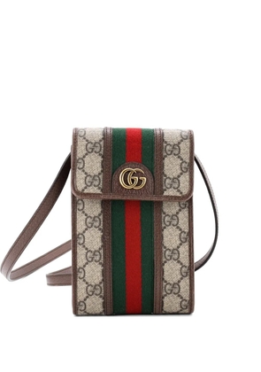 Gucci Pre-Owned Ophidia Vertical Flap GG Coated Canvas Mini crossbody bag - Brown