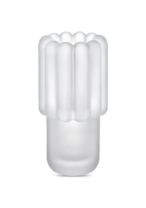Tom Dixon medium Press frosted stem vase - White