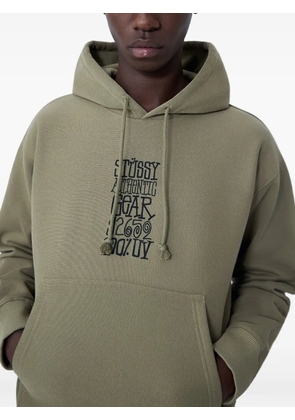 Stüssy logo-print hoodie - Green