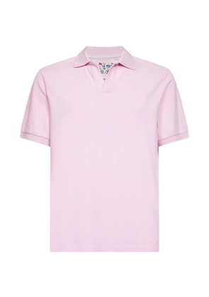 MC2 Saint Barth Charles V-neck embroidered T-shirt - Pink