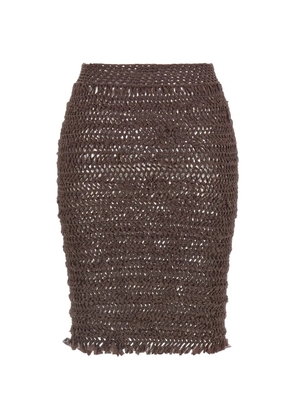 ALLIS BEACHWEAR Emma semi-transparent tulle skirt - Brown