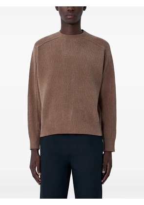 Stüssy ribbed-knit crew-neck sweater - Brown
