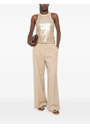 Isabelle Blanche sequin-embellishment tank top - Gold
