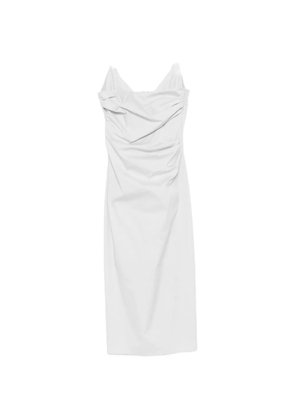 Patrizia Pepe midi bustier poplin dress - Grey