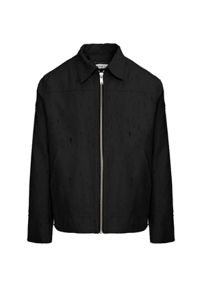 HAMZA Ten distressed overshirt - Black