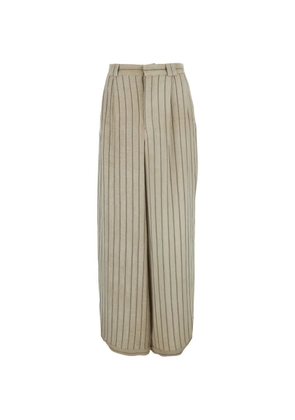 Emporio Armani pinstriped pleated trousers - Neutrals